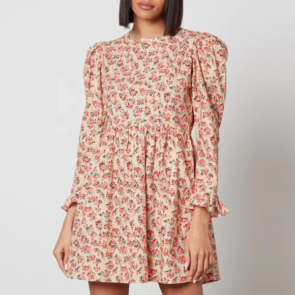 Batsheva x Laura Ashley Crosby Rose Floral Mini Dress - Picture 1 of 10